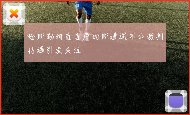 哈斯勒姆直言詹姆斯遭遇不公裁判待遇引发关注